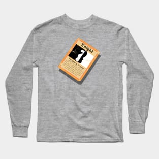 The Quirky Cavalier Chess Knight Trading Card Long Sleeve T-Shirt